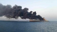  آتش‌سوزی در کشتی عراقی در خلیج فارس