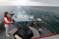 تیراندازی شناورها به‌ سوی اهداف در رزمایش امنیت دریایی ۲۰۲۴ خزر